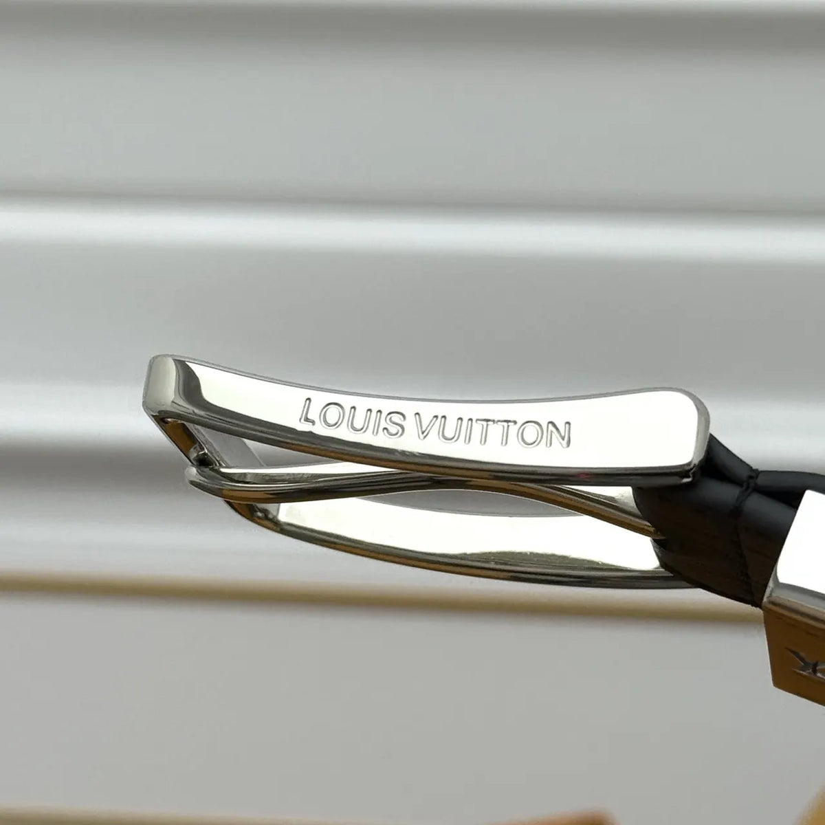 Louis Vuitton Black Striped Belt - Hình 7