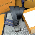 LV Matte Black Monogram Belt