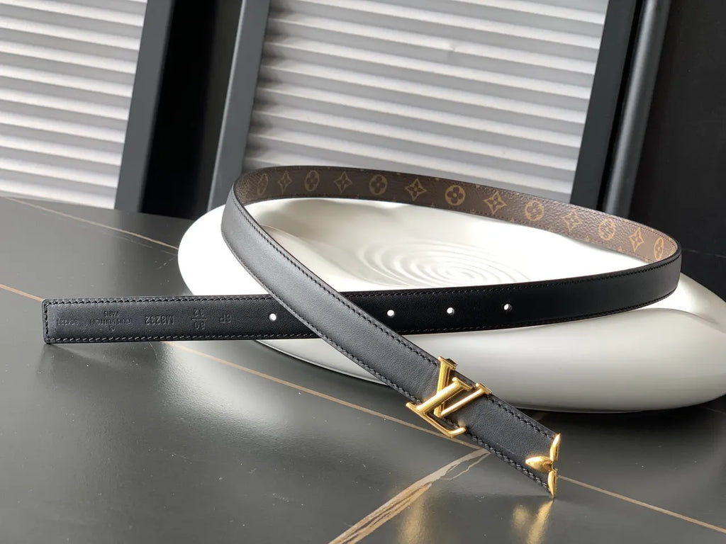 LV Reversible Black Leather Belt