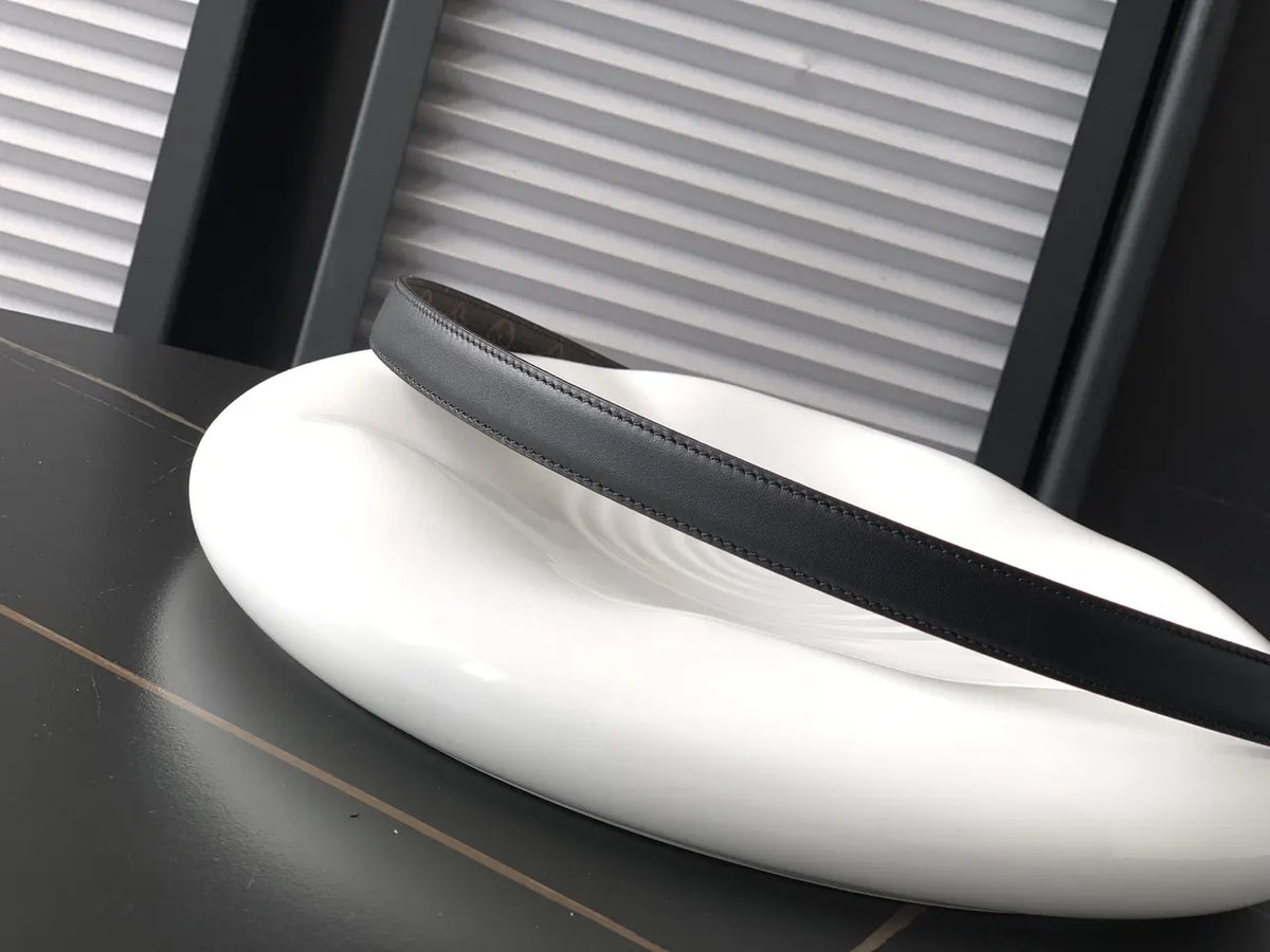 LV Reversible Black Leather Belt - Hình 3