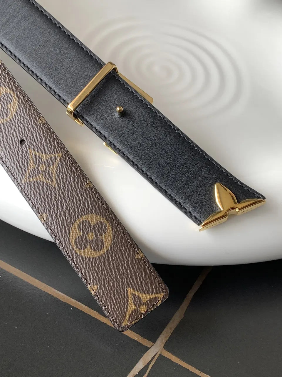 canvas Louis Vuitton Monogram Belt - Hình 6