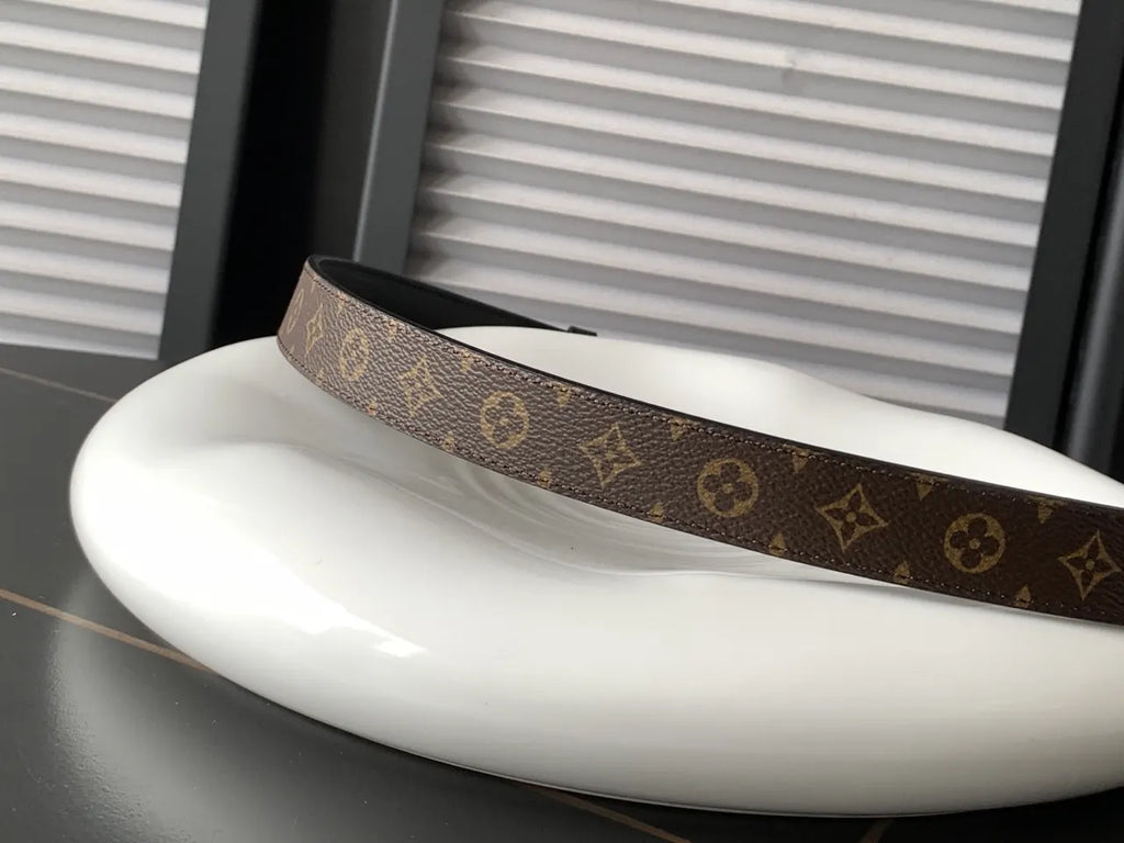 classic Louis Vuitton Monogram Silver Belt - Hình 3