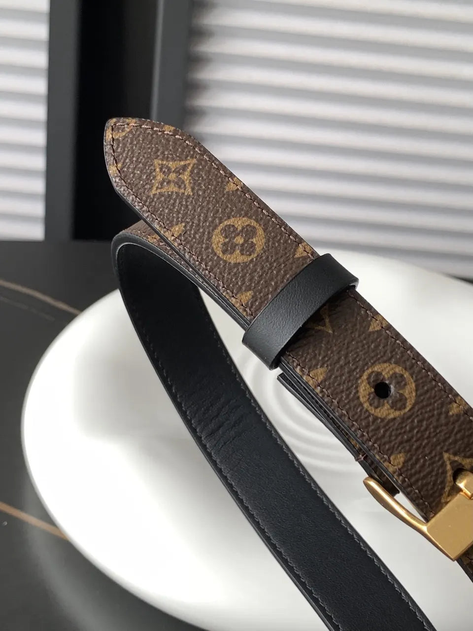 heritage Louis Vuitton Brown Monogram Belt - Hình 4