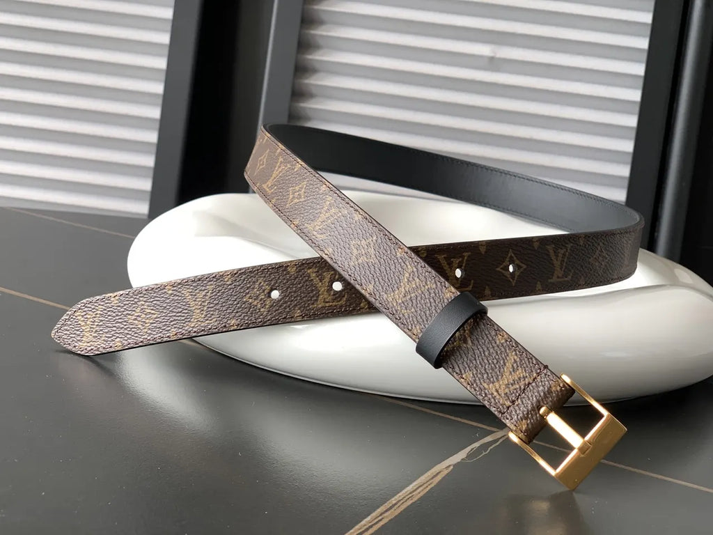 LV Monogram Classic Gold Belt