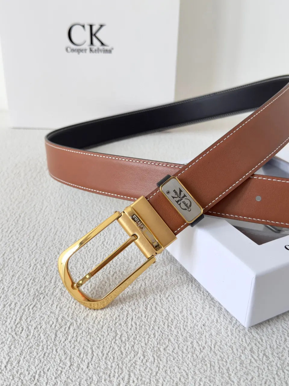 leather Cooper Kelvina Reversible Belt - Hình 6
