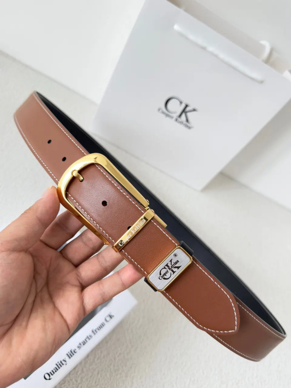 Cooper Kelvina Brown Leather Belt - Hình 3