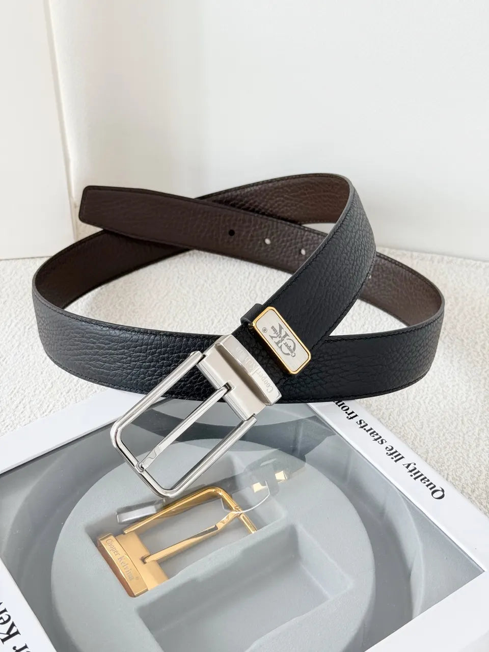 Cooper Kelvina Black Leather Reversible Belt