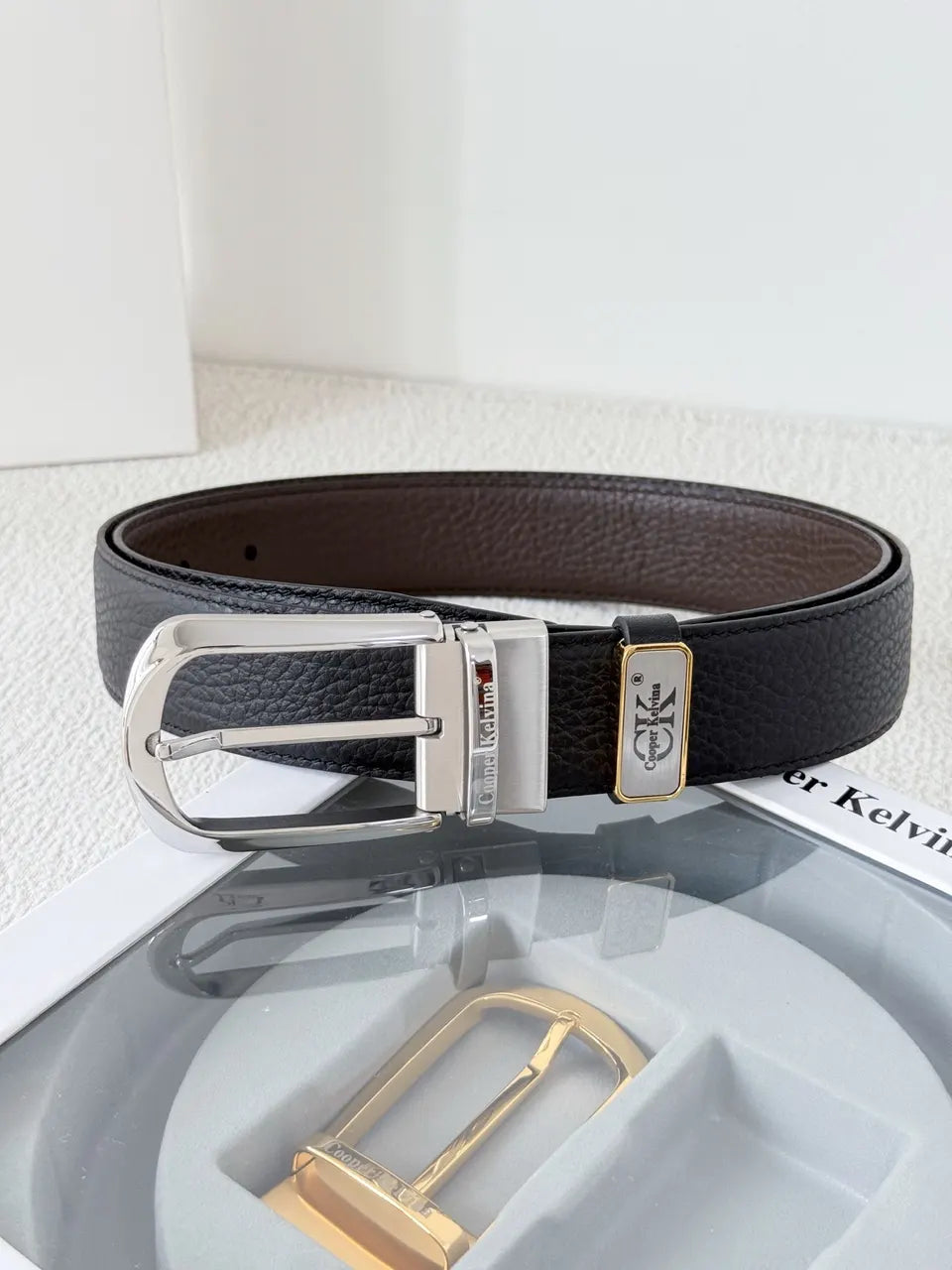 Cooper Kelvina Black Leather Belt - Hình 4