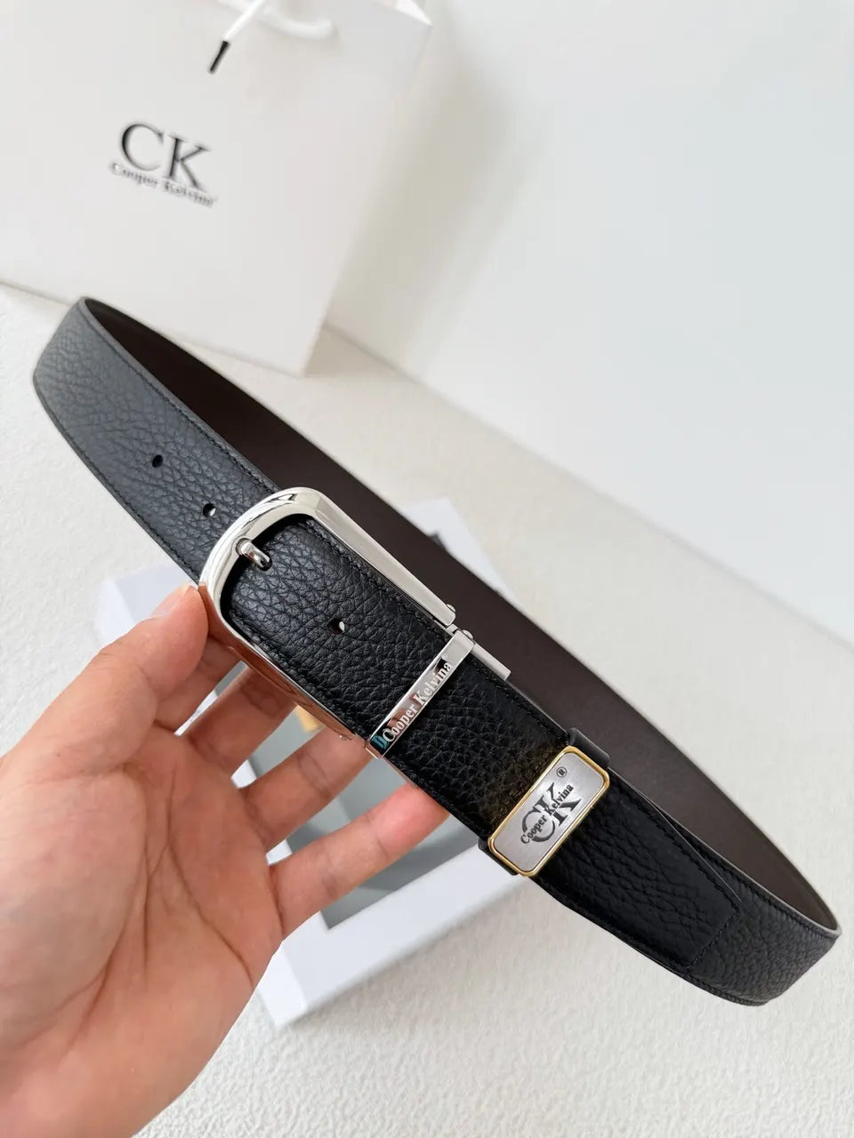 Cooper Kelvina Black Leather Belt - Hình 6