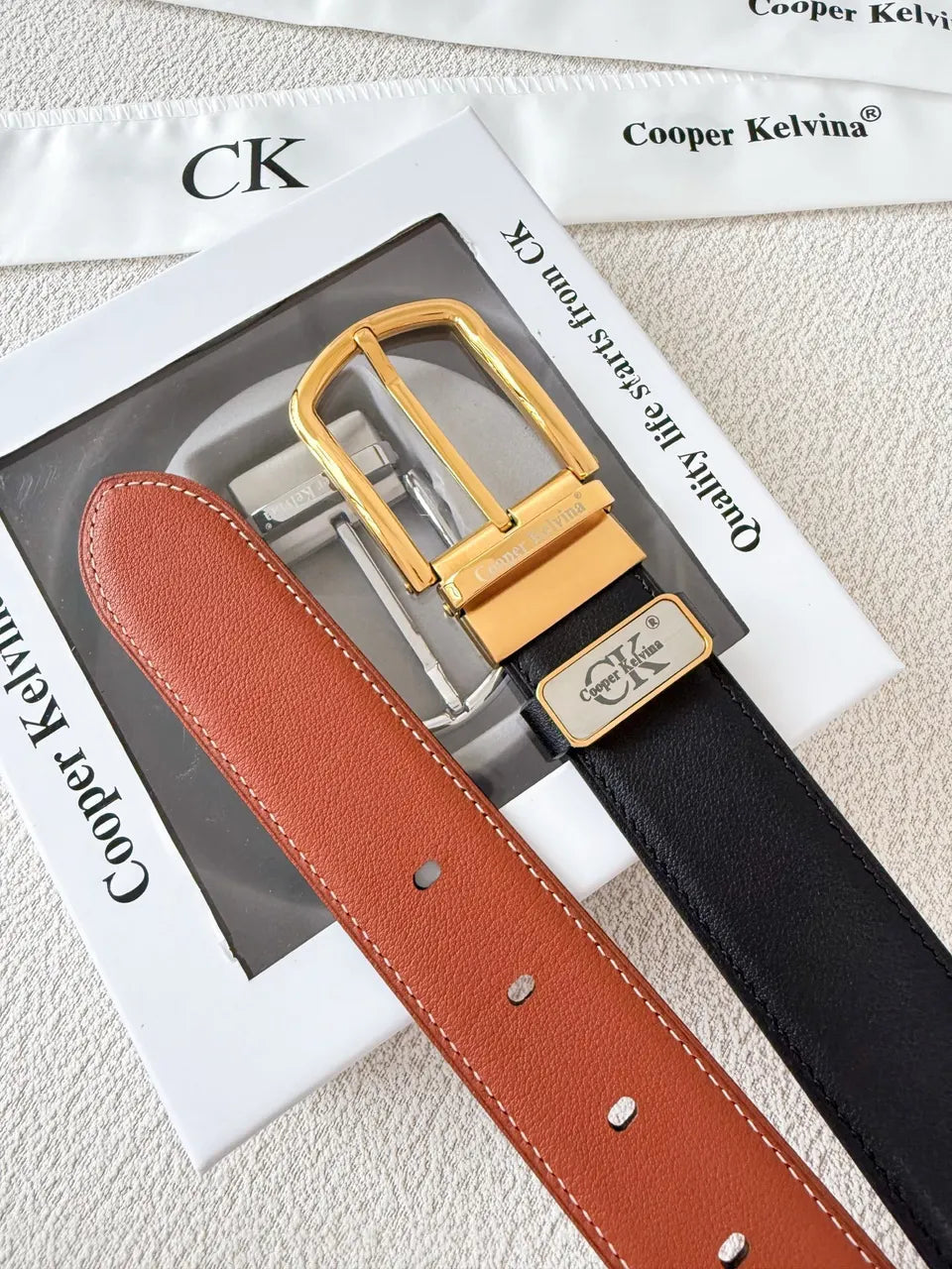 Cooper Kelvina Black Leather Belt - Hình 6
