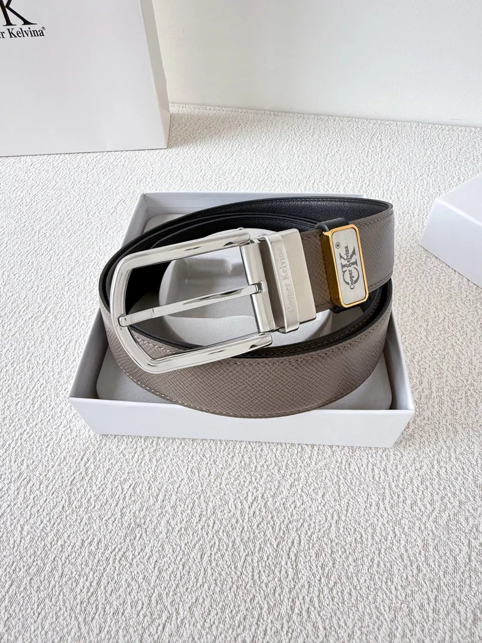 Cooper Kelvina Taupe Leather Belt