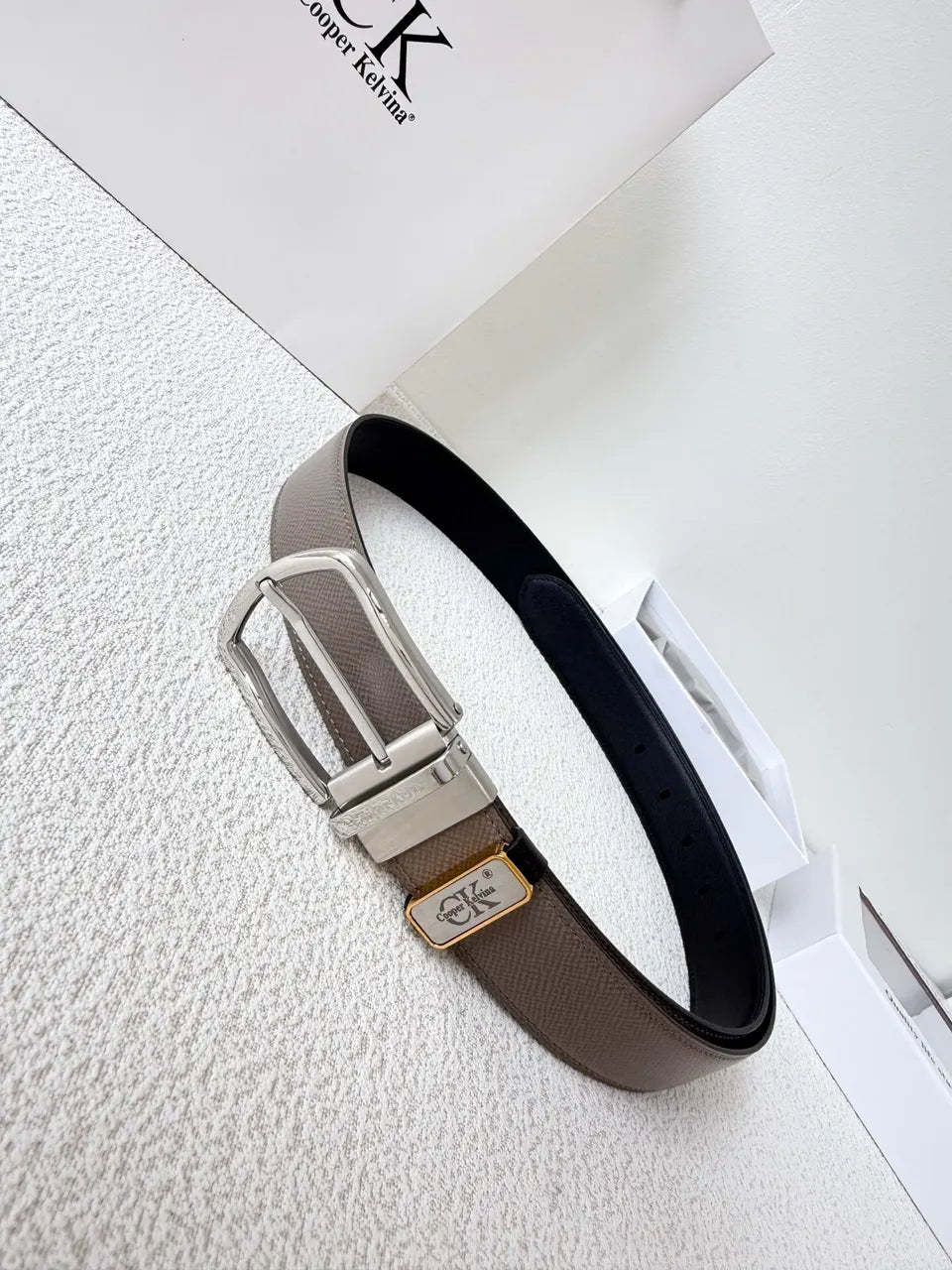 Cooper Kelvina Taupe Leather Belt - Hình 3