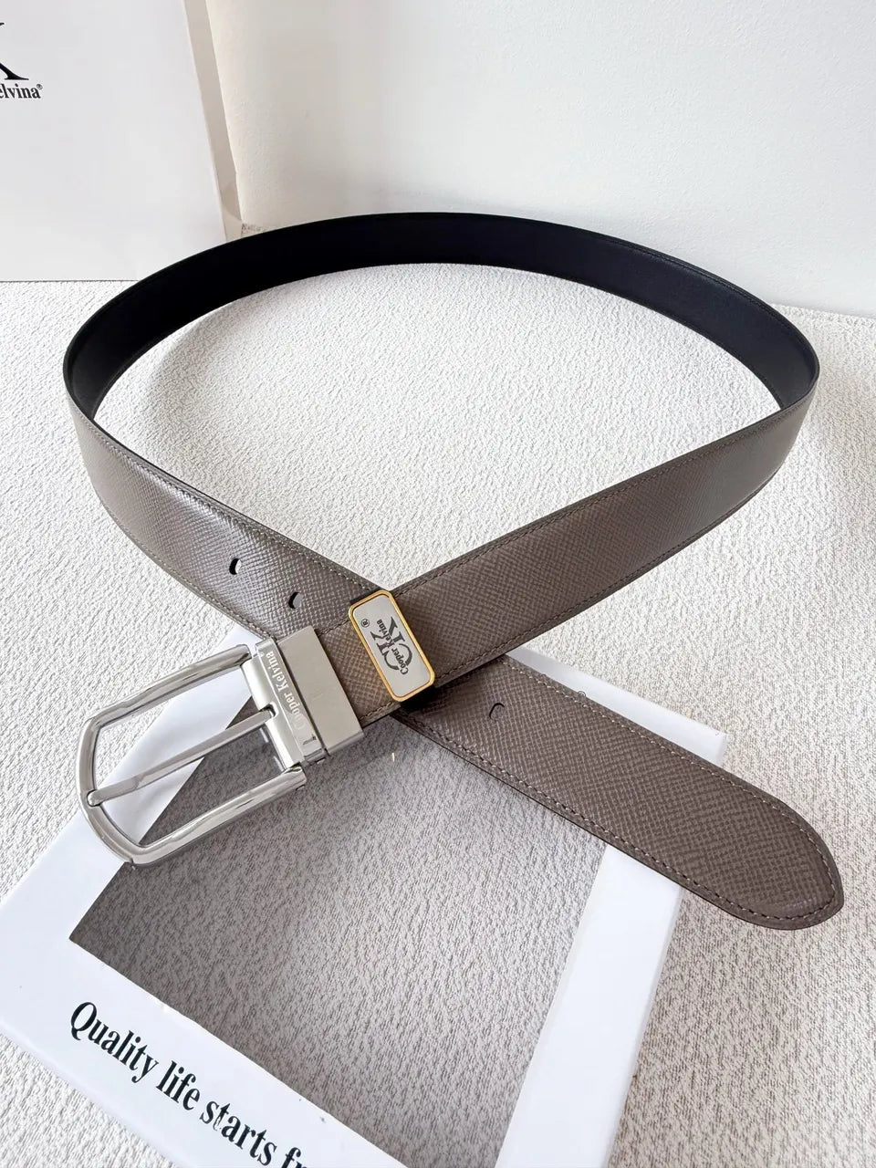 Cooper Kelvina Taupe Leather Belt - Hình 4