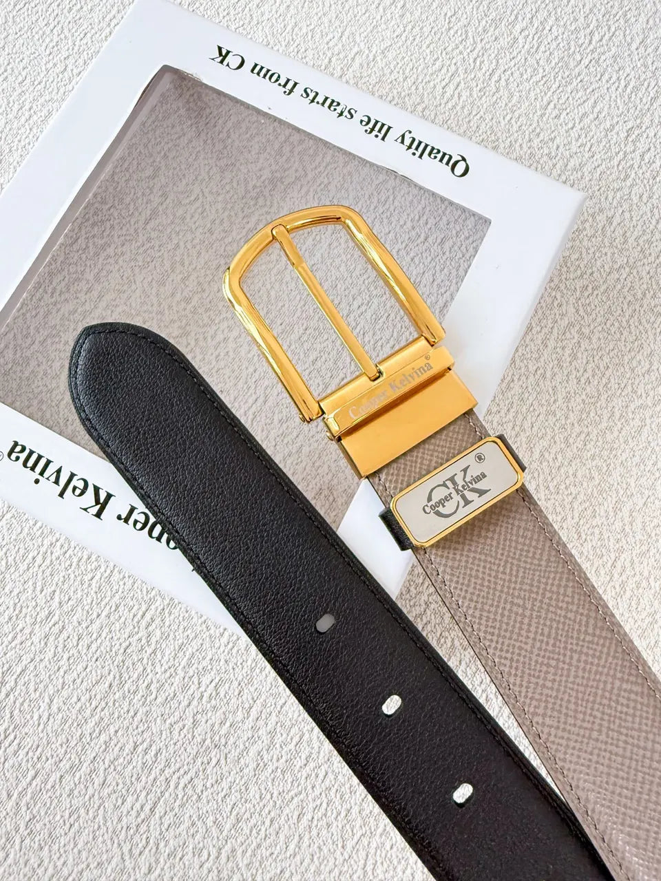 Cooper Kelvina Taupe Reversible Belt - Hình 5