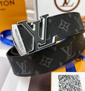Louis Vuitton Gunmetal Buckle Belt
