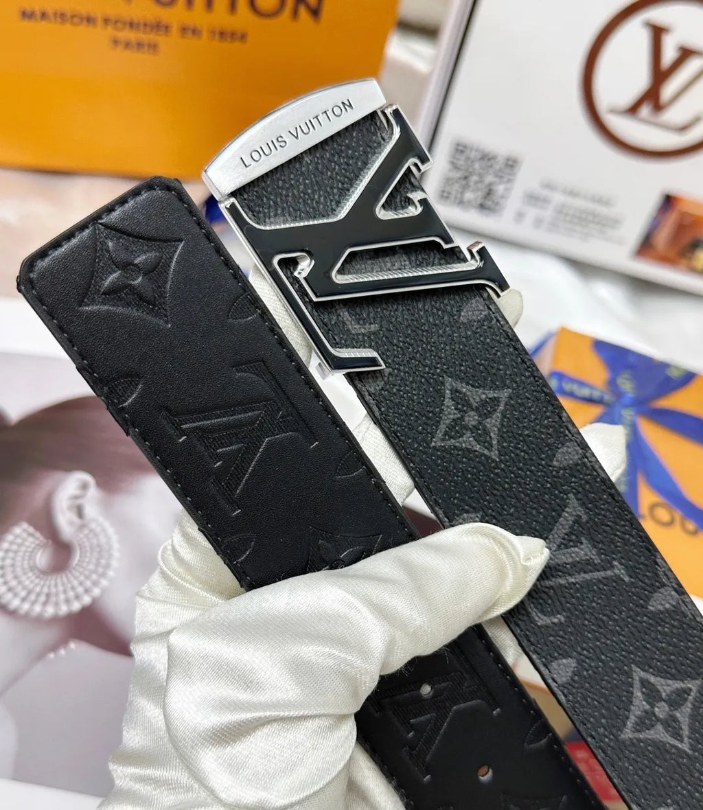 Louis Vuitton Gunmetal Buckle Belt - Hình 7