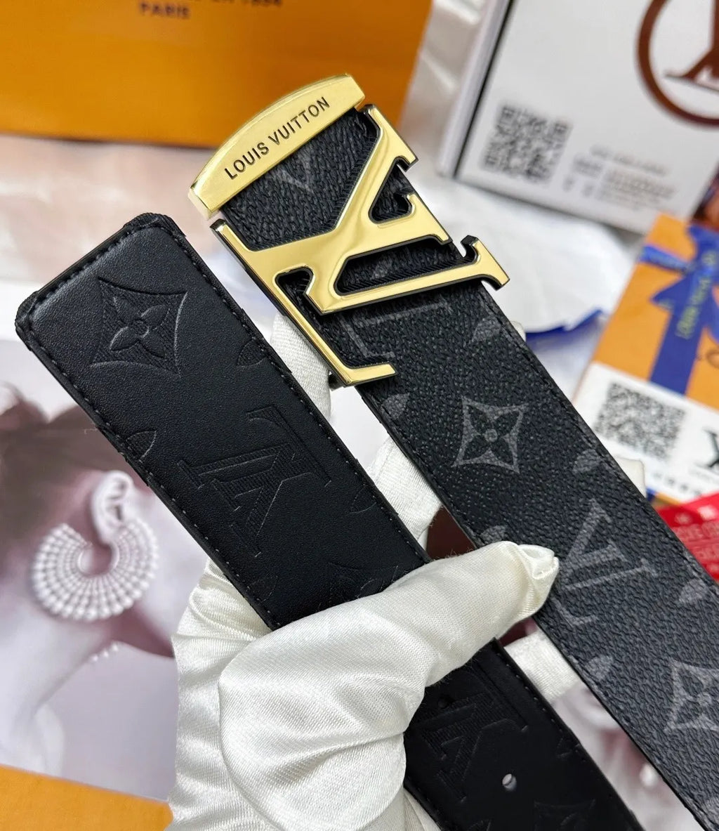 Black Monogram Macassar Belt - Hình 8