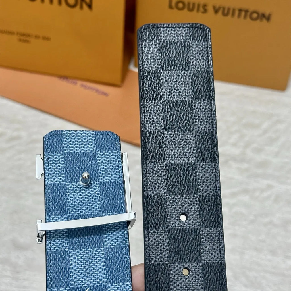 Louis Vuitton Damier Cobalt Reversible Belt - Hình 5