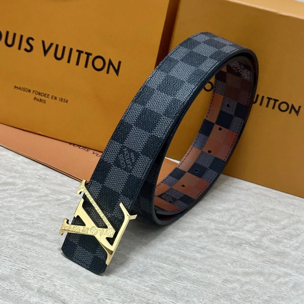 louis Damier Infini Gold LV Belt - Hình 3