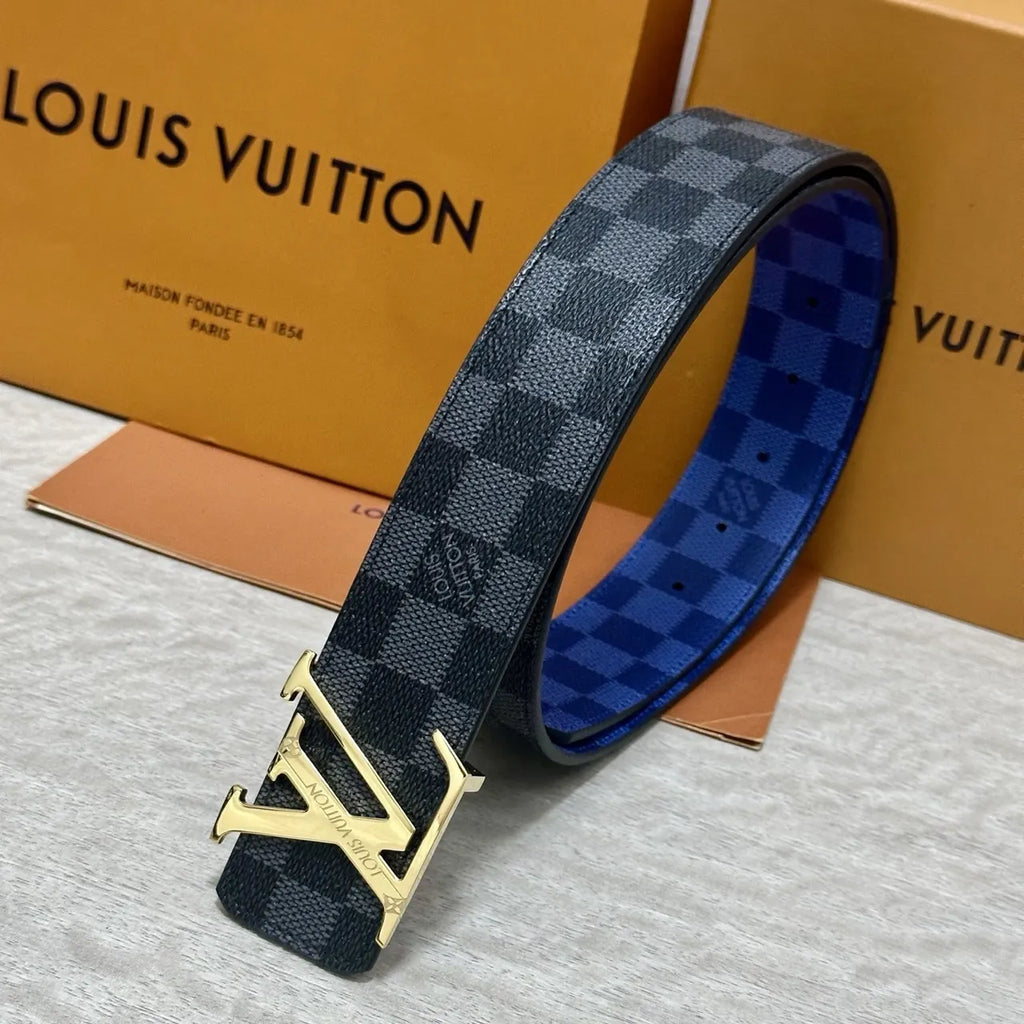 Damier Cobalt Louis Vuitton Belt - Hình 3