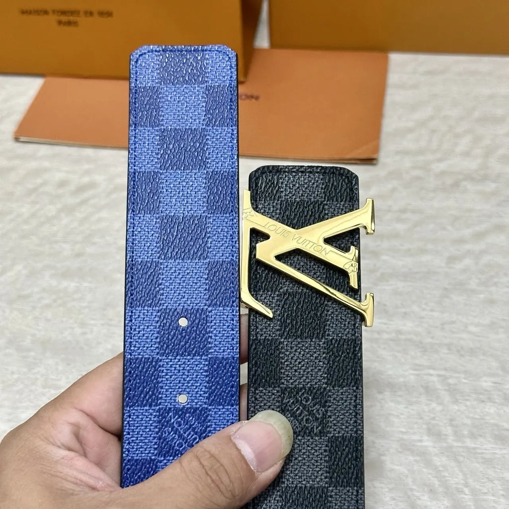 Damier Cobalt Louis Vuitton Belt - Hình 4