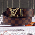 gold Louis Vuitton Damier Brown Belt