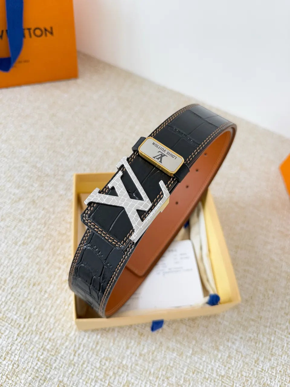 Louis Vuitton Crocodile Belt - Hình 4