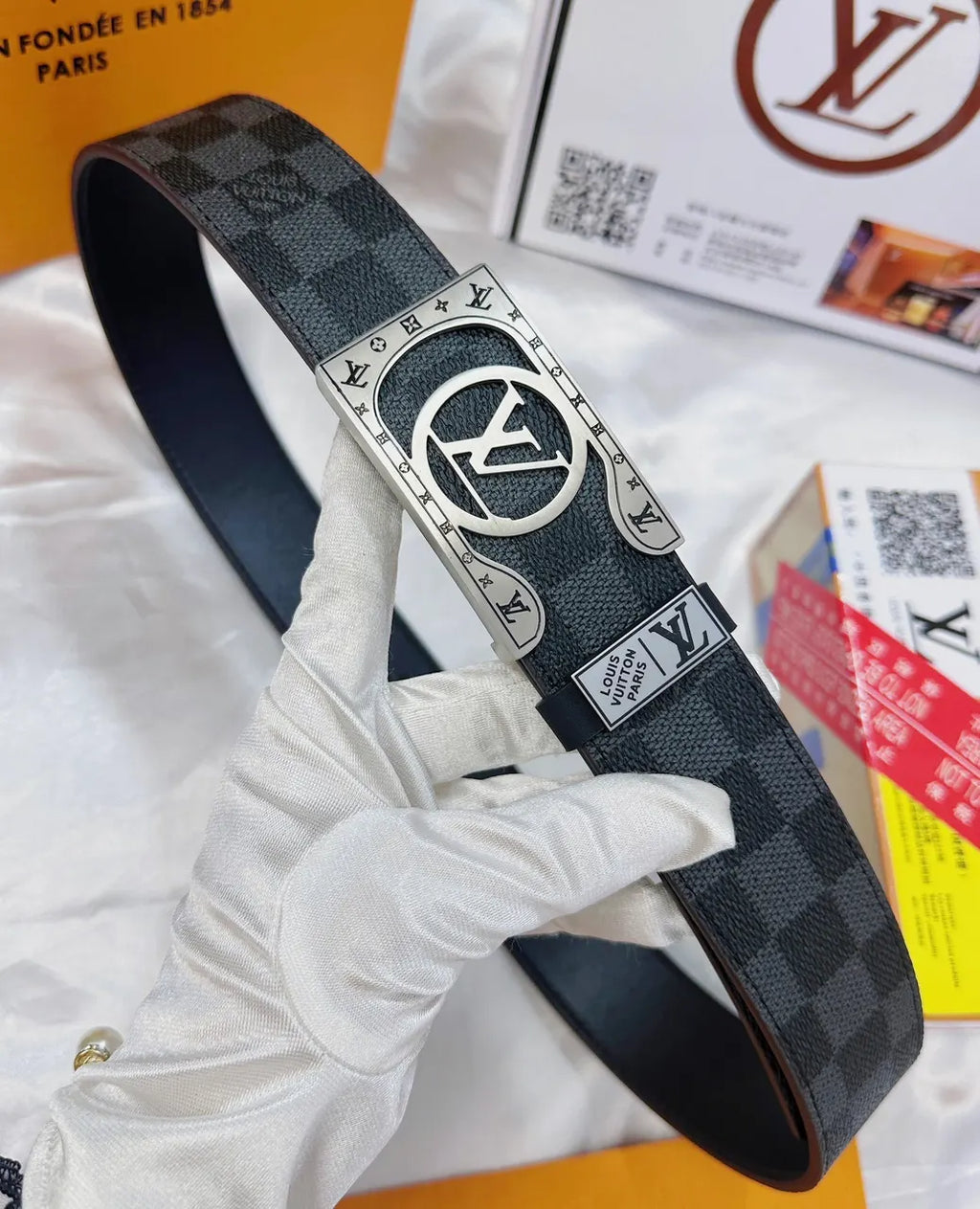 Louis Vuitton Damier Shadow Belt - Hình 3