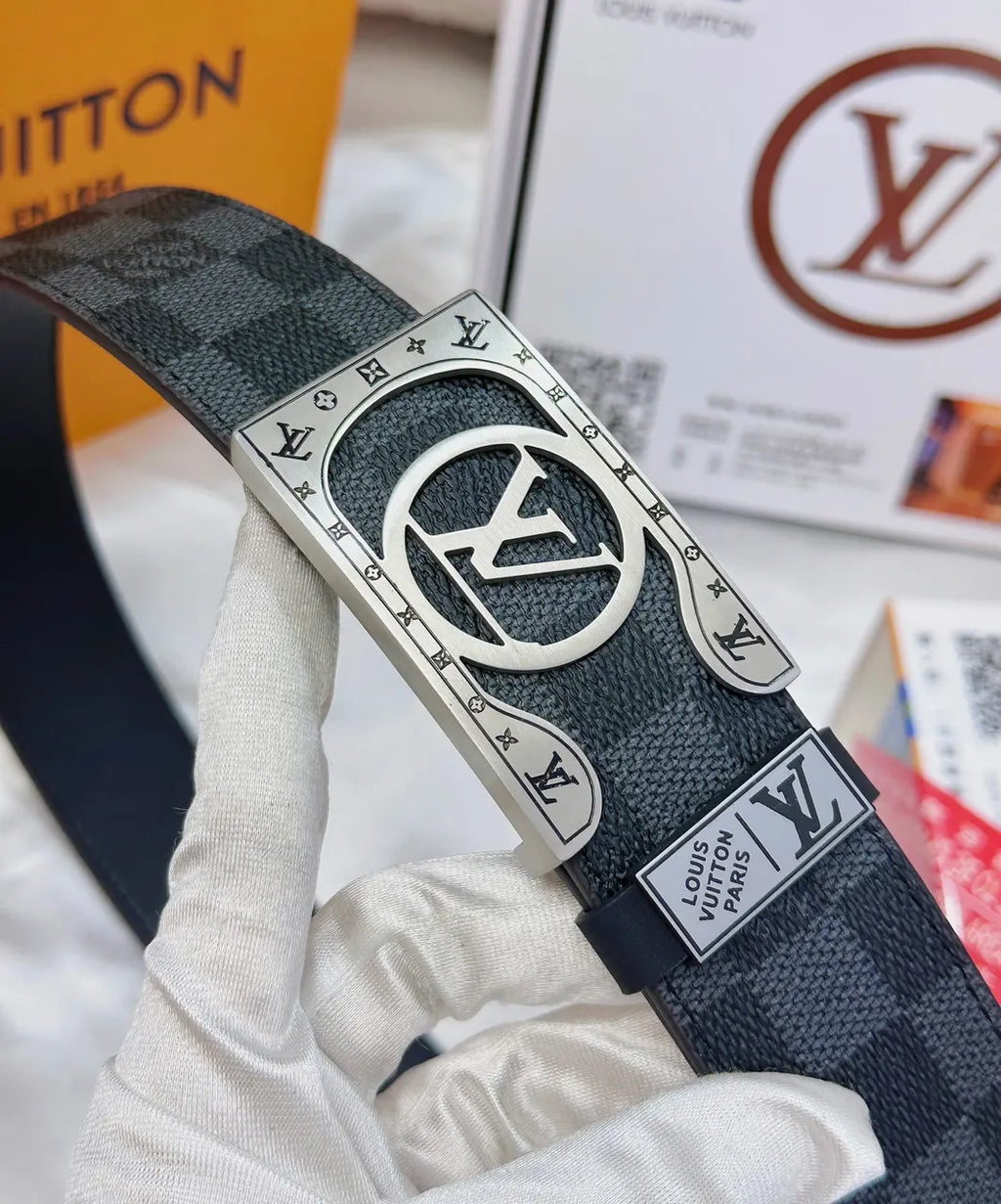 Louis Vuitton Damier Shadow Belt - Hình 4
