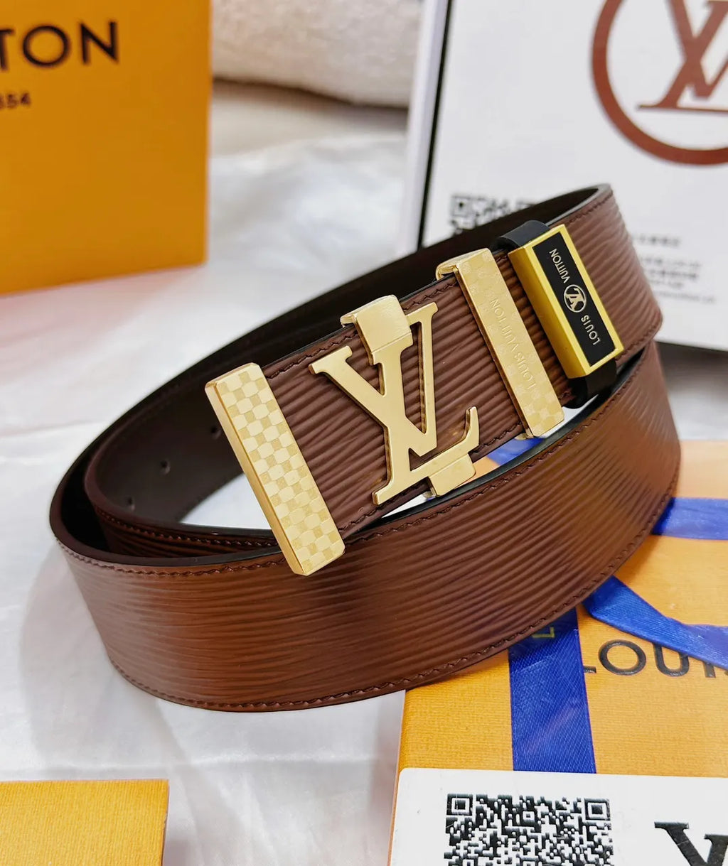Brown Epi Leather Belt