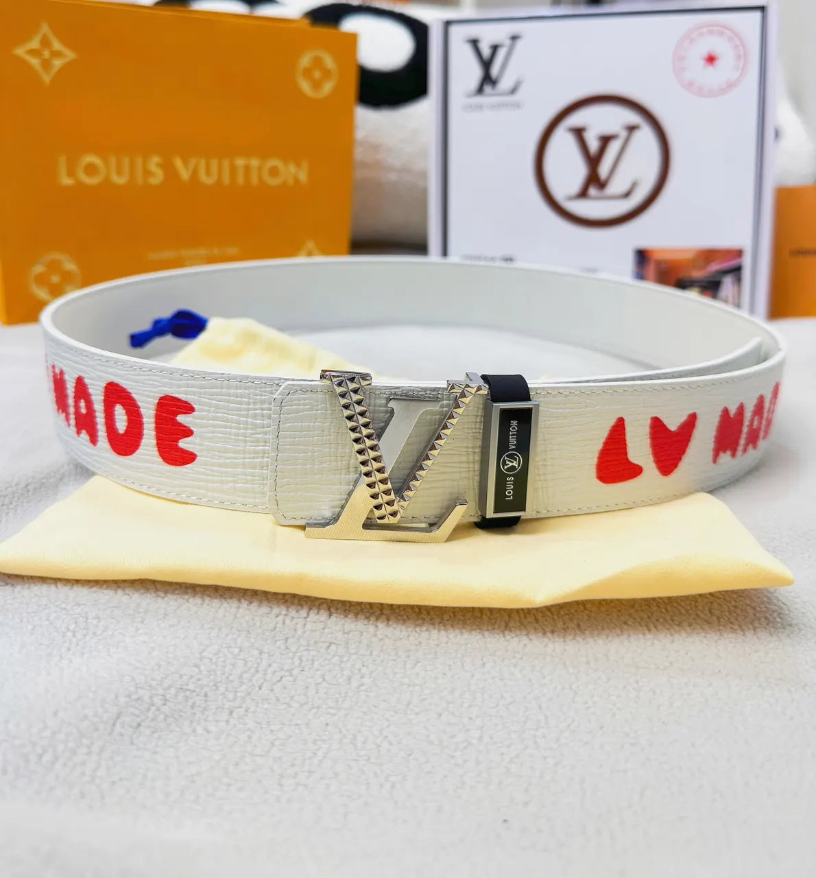 Louis Vuitton Red LV Belt - Hình 4