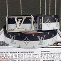 Grey Monogram Eclipse Belt
