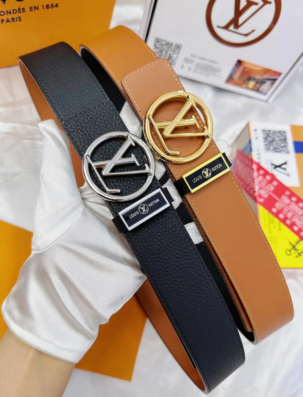 LV Reversible Leather Belt