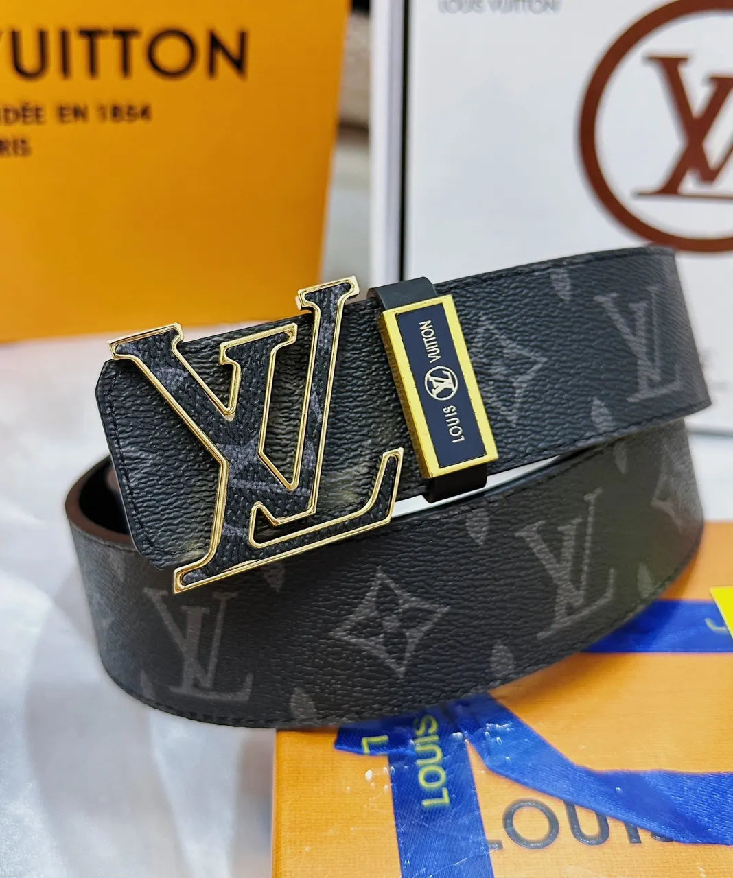 Louis Vuitton Damier Ebene Azur Belt - Hình 4