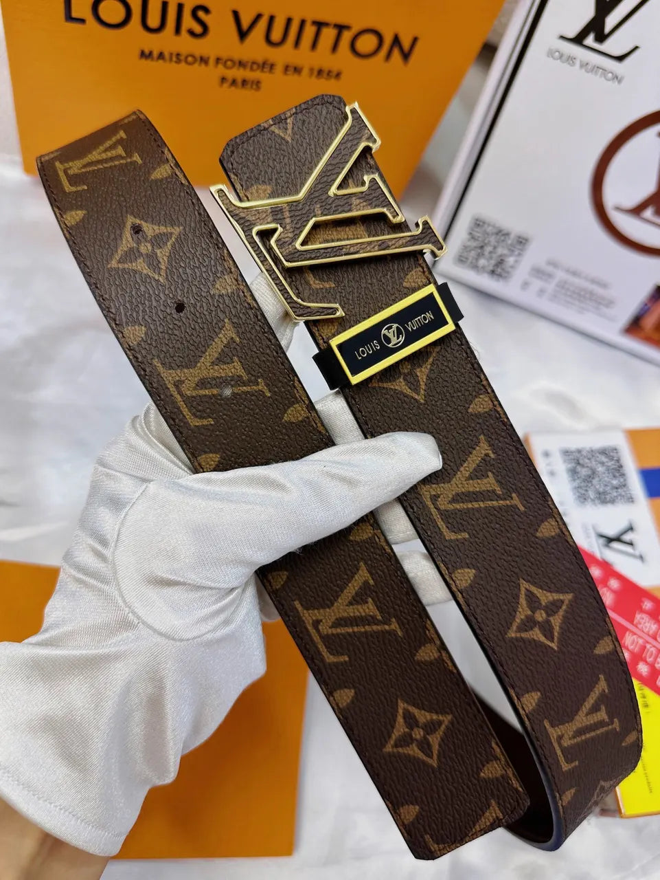 Brown Monogram LV Belt - Hình 5