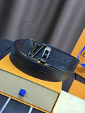 Louis Vuitton Black Taurillon Leather Belt 0034