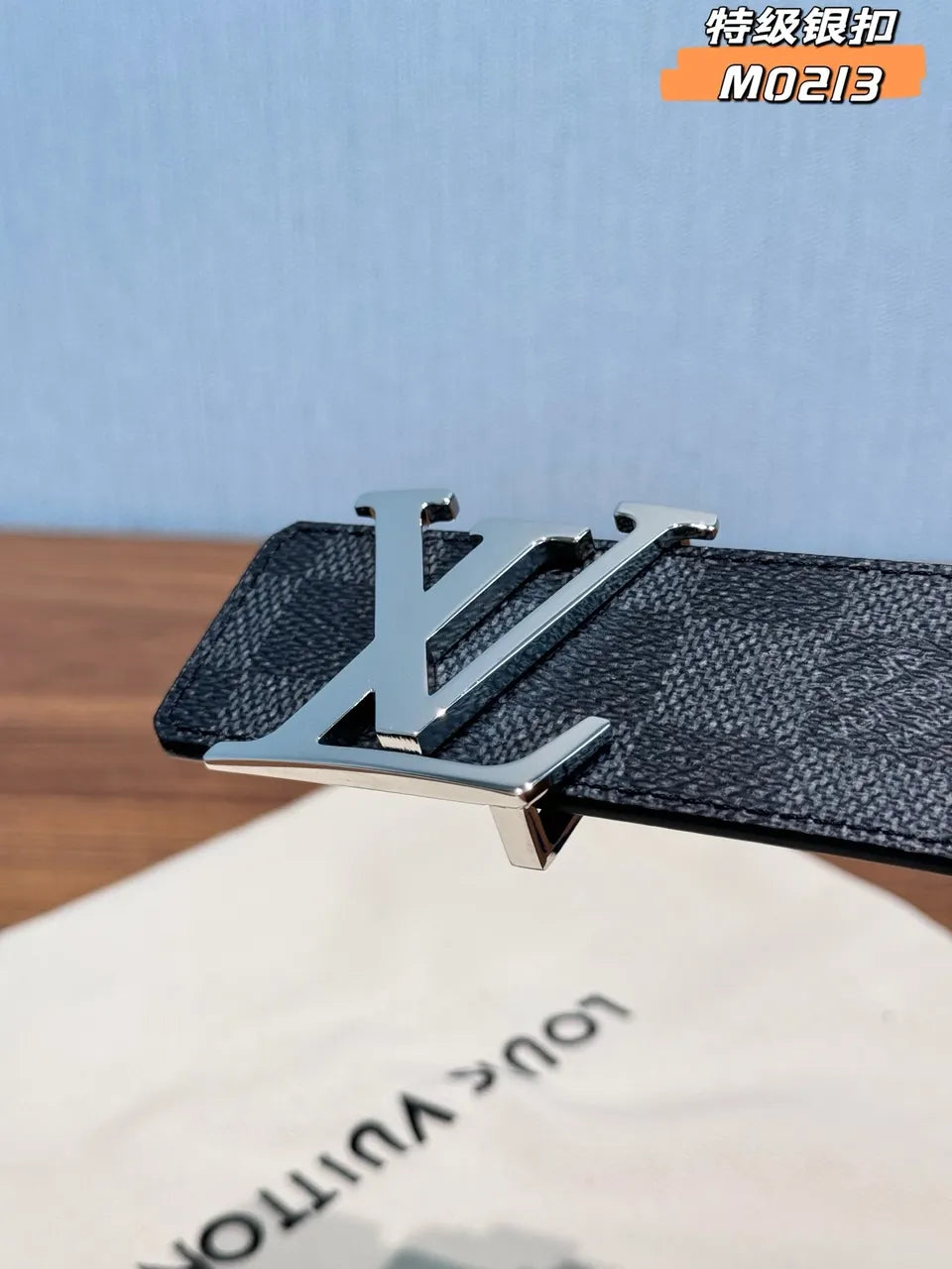 Damier Louis Vuitton Black Belt - Hình 2