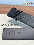 Matte Black LV Buckle Belt