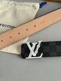 Damier Infini Silver Flower Belt