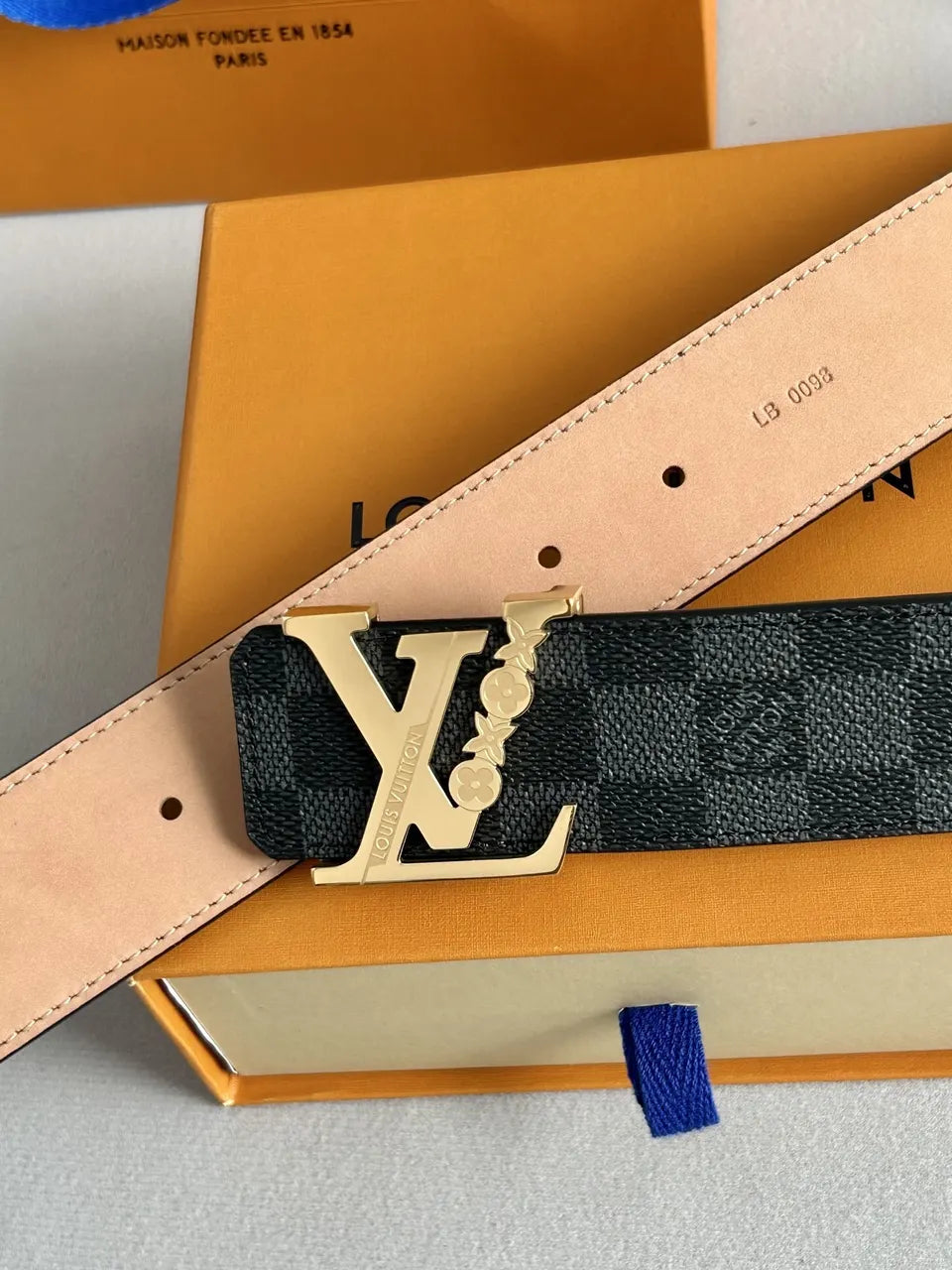 Louis Vuitton Damier Graphite Belt 0134