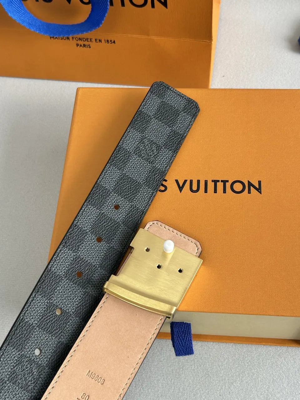 Louis Vuitton Damier Graphite Belt 0134 - Hình 2