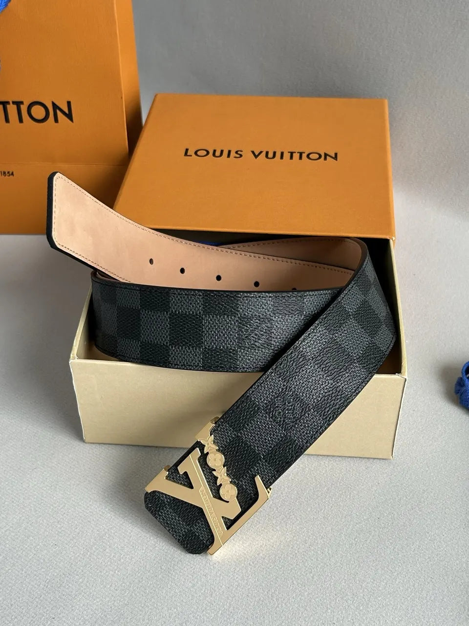 Louis Vuitton Damier Graphite Belt 0134 - Hình 5