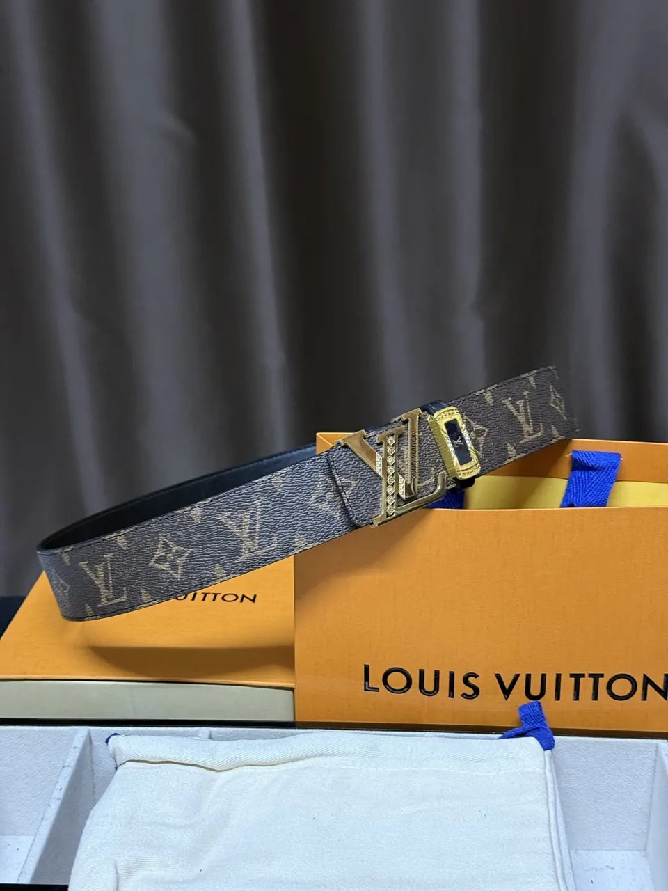 Louis Vuitton Gold Crystal Belt - Hình 6