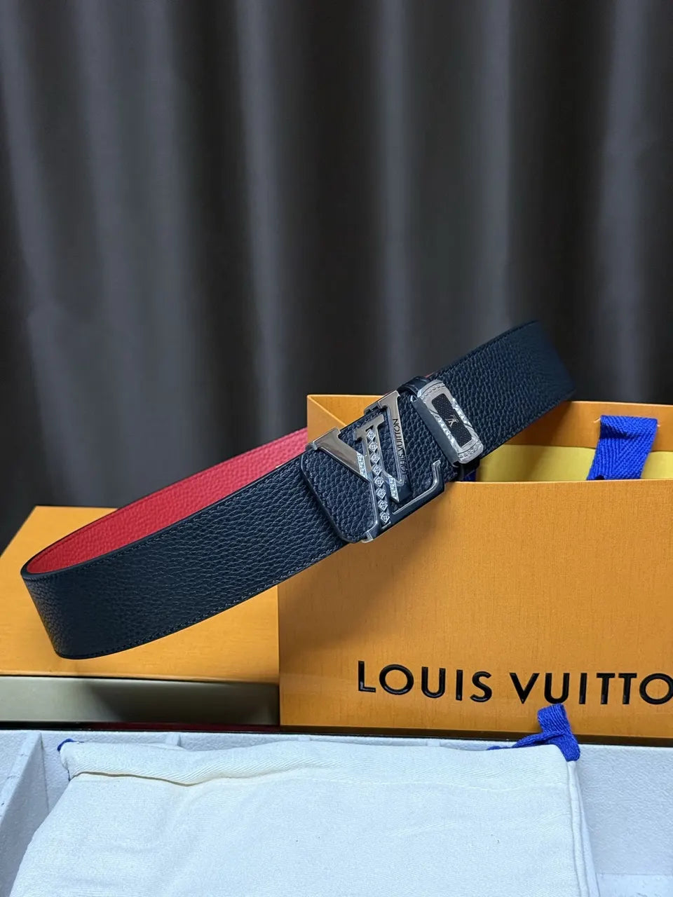 Crystal LV Buckle Belt - Hình 5