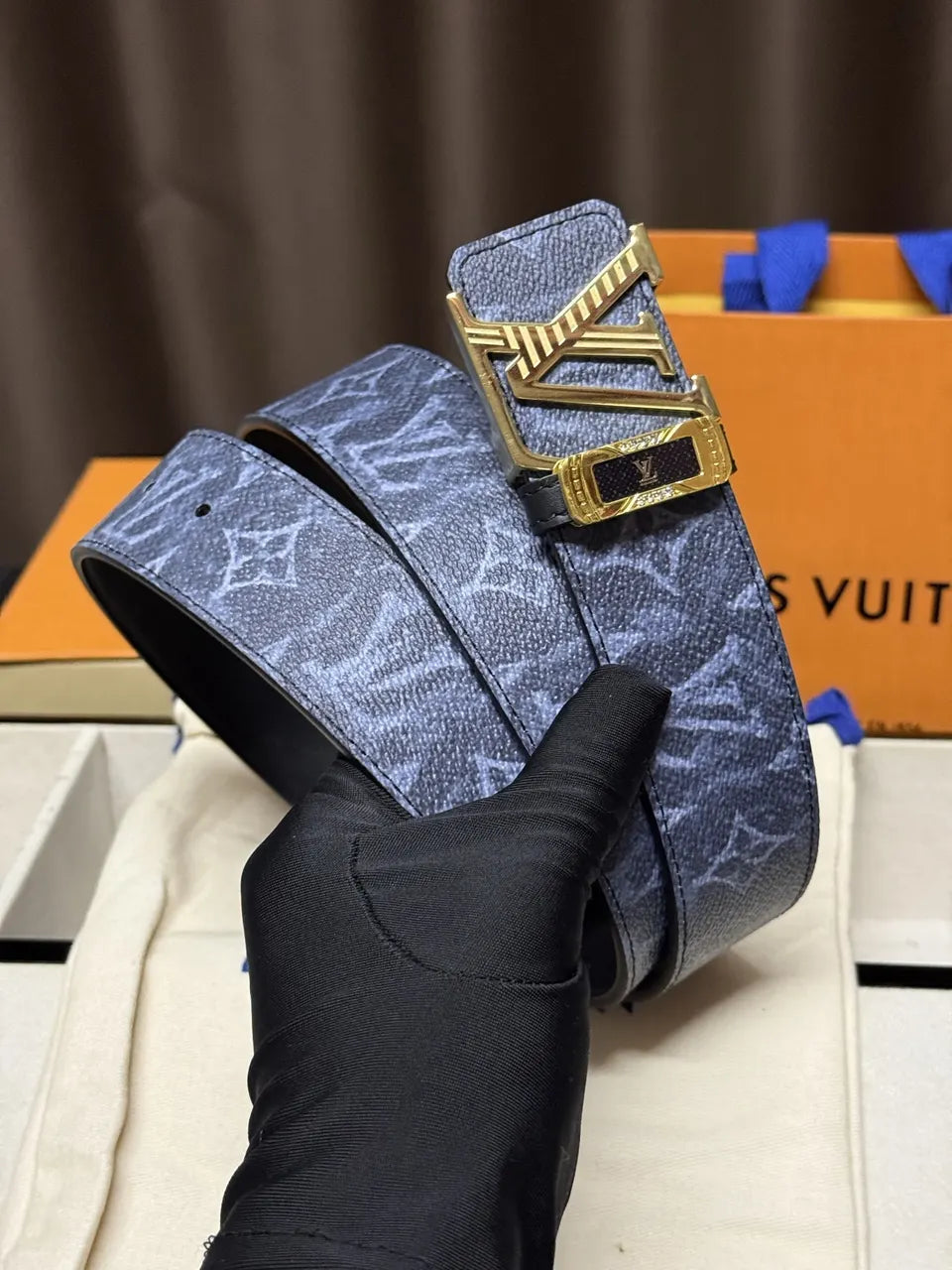 Louis Vuitton Denim Monogram Belt - Hình 3
