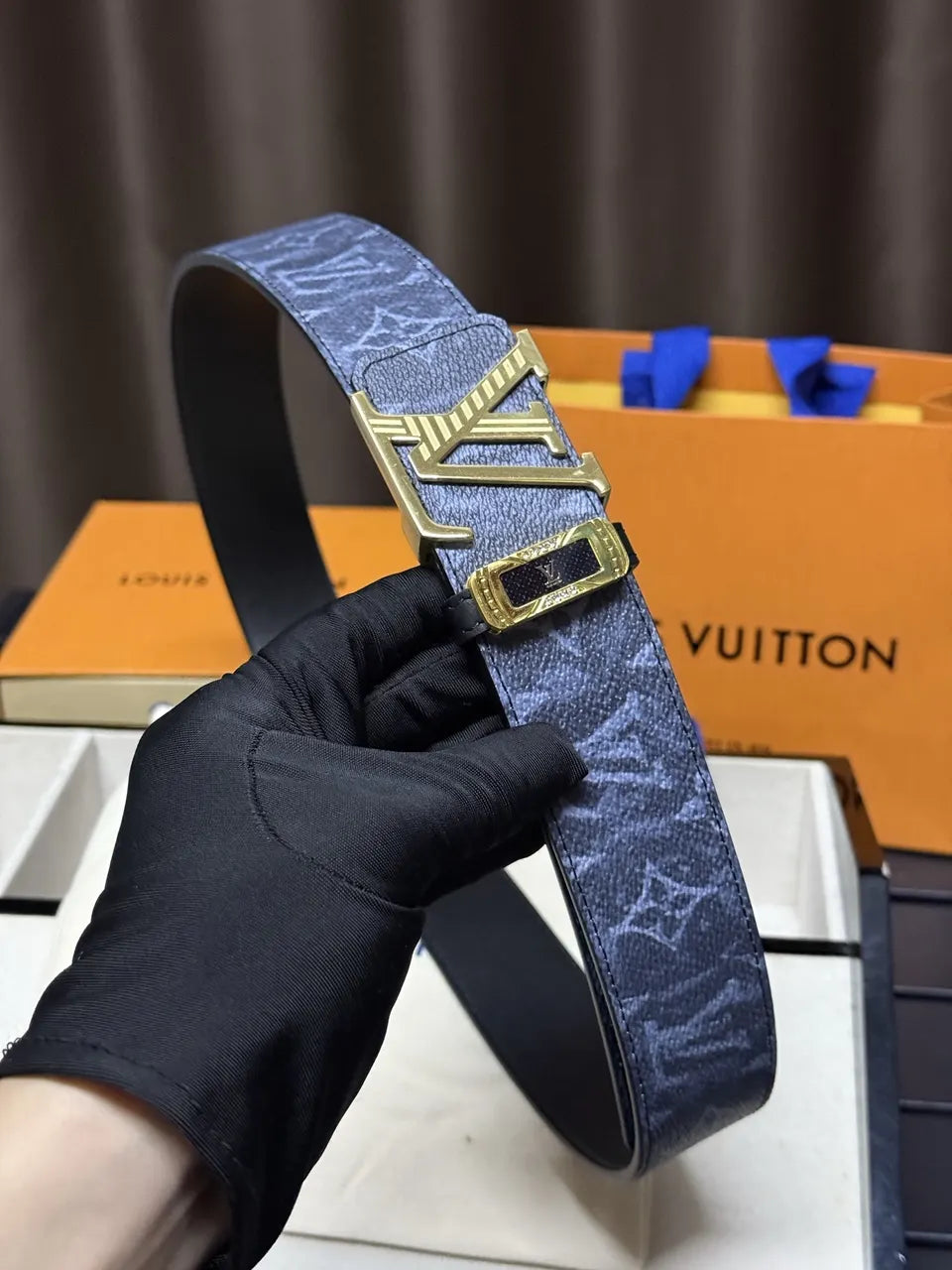 Louis Vuitton Denim Monogram Belt - Hình 6