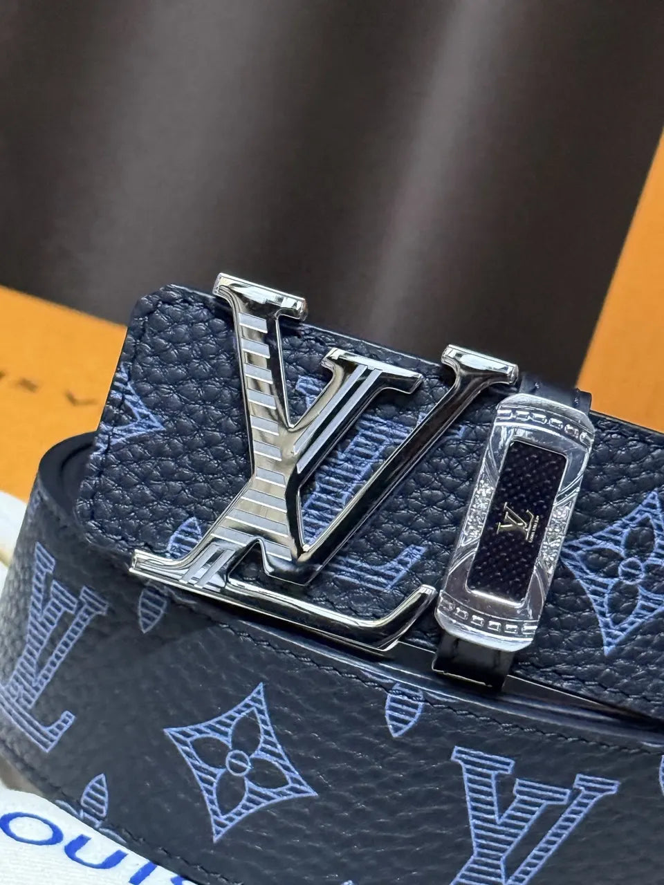 Black Monogram Galaxy Belt - Hình 2