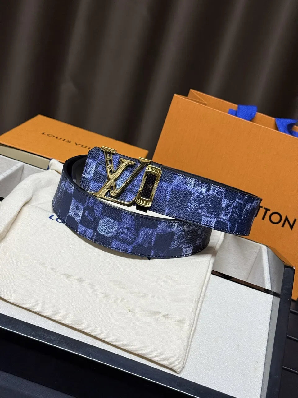 Indigo Patchwork Louis Vuitton Belt