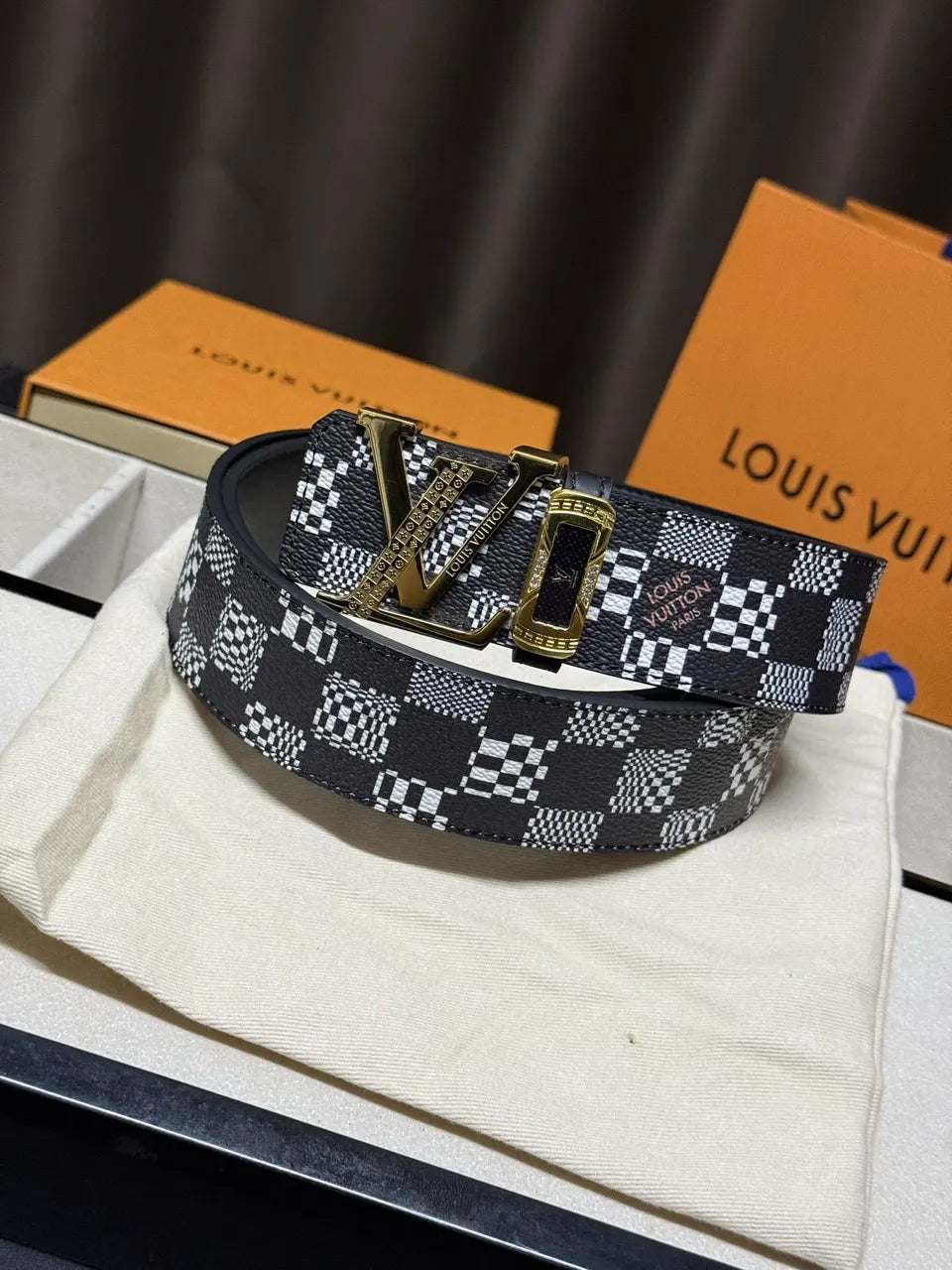Damier Checkered Belt