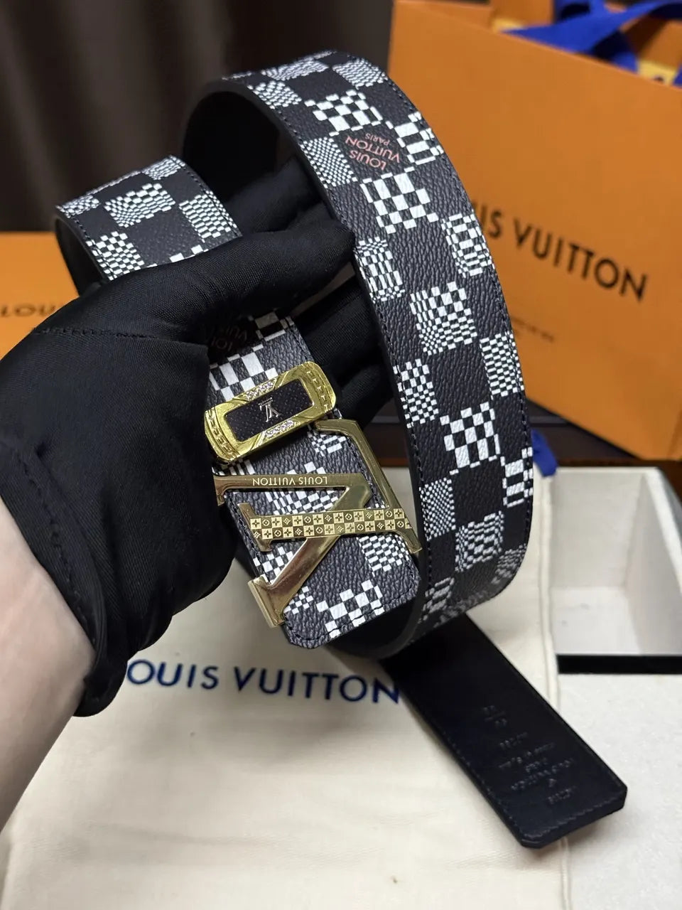 Damier Checkered Belt - Hình 4